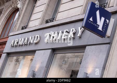 A shop sign of Arnaud Thiery, on April 30, 2020 in Paris, France.Photo ...