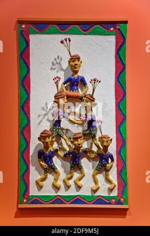 The art of SONABAI RAJAWAR from India on display in the MINGEI INTERNATIONAL MUSEUM located in BALBOA PARK   SAN DIEGO, CALIFORNIA Stock Photo