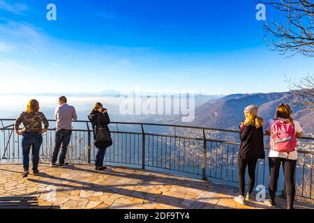 Como Italy December 2 2016 Viewpoint near Volta s Lighthouse