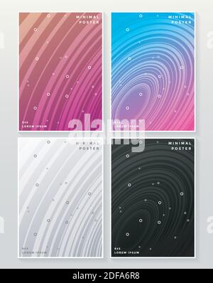 Abstract colorful minimal covers pattern design Stock Vector