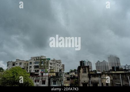 The city of Kolkata, India, is abshed with strong winds and rain as severe cyclonic storm Amphan makes landfall at bay area of West bengal and Orisaa. It is expected that Kolkata will get strong winds over 120kmph as the cyclone passes over the city on May. 20, 2020. Heavy rains and winds are lashing parts of eastern India and Bangladesh as a super cyclone approaches. Both countries have evacuated millions of people in preparation for Cyclone Amphan, which is coming in from the Bay of Bengal. Photo by Chatterje Debarchan/ABACAPRESS.COM Stock Photo