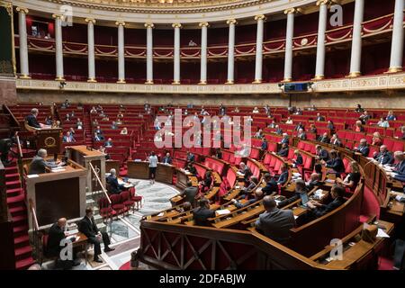 Deputies during the weekly session of questions to the government at the national Assembly in Paris, France on May 26, 2020. Photo by Jacques Witt/Pool/ABACAPRESS.COM Stock Photo