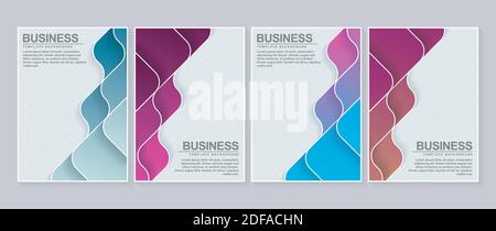 Set of abstract minimal covers design. Stock Vector
