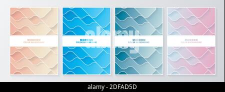 Set of abstract minimal covers design. Stock Vector