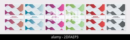 Set of abstract minimal covers design. Stock Vector