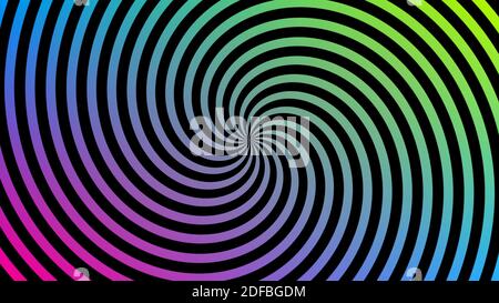Abstract 3D dynamic and spiral circular patterns with colorful background and seamless loop, Abstract background for business presentation, 3d render Stock Photo