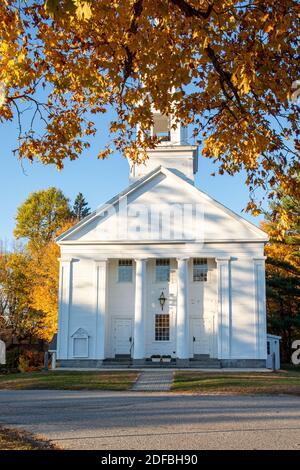 The Phillipston Congregational Church located on the town common Stock Photo