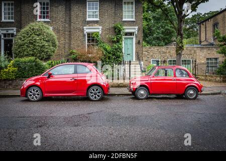 Two Original Fiat 500 Classic Vintage Cars Stock Photo - Alamy