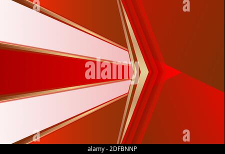 Abstract background red gold, abstract background red and golden tech arrows. Vector illustration design technology Stock Vector