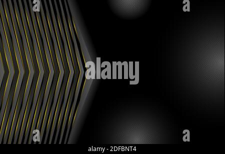 Abstract background dark black, abstract background dark black tech arrows. wavy Vector illustration design technology Stock Vector