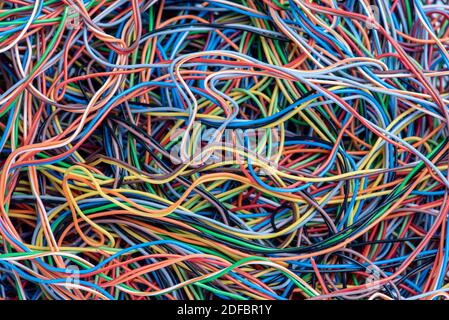 Colorful electrical cable and wire Stock Photo