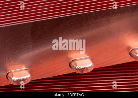 Passive Copper Radiator Heat Sink Stock Photo