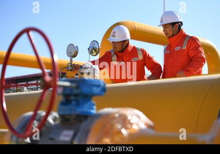 Yongqing, China. 03rd Dec, 2020. The Sino-Russian natural gas pipelines come into service in Yongqing, Hebei, China on 03th December, 2020.(Photo by TPG/cnsphotos) Credit: TopPhoto/Alamy Live News Stock Photo