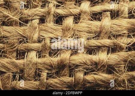 Natural linen texture background. Macro shooting. Stock Photo