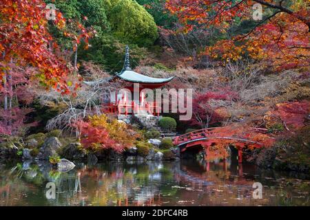 Japan, temple of the Shingon sect of Japanese Buddhism and a UNESCO world heritage site in Kyoto, daigoji Stock Photo