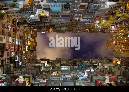 Hong Kong, Quarry Bay, evening time at Montane Mansion Stock Photo