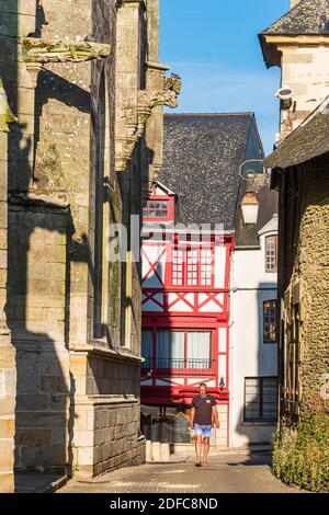 France, Morbihan, Josselin, historical centre Stock Photo