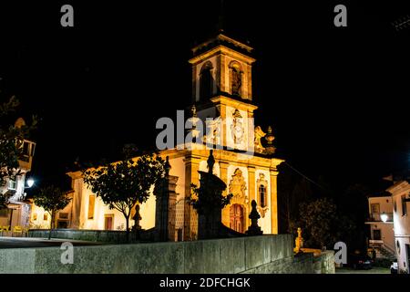 Sabrosa Church in Night Time Stock Photo