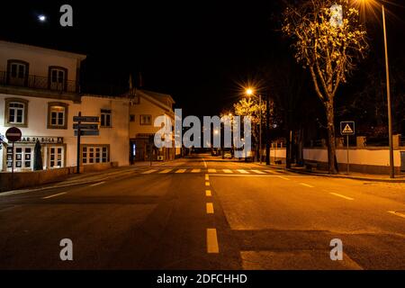 Sabrosa Street in Night Time during Confinement Stock Photo