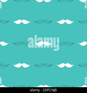 Mustache Seamless Pattern, Father s Day Background Vector Illustration EPS10 Stock Vector