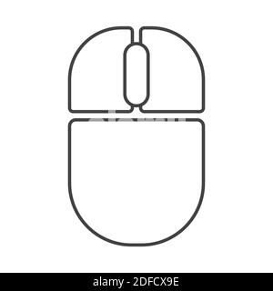 Vector illustration computer mouse outline icon for sale and computer ...