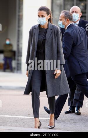 Madrid, Spain. 04th Dec, 2020. **FOR USA ONLY** Queen Letizia attends a work meeting with the Fundeu-Rae at the Spanish Academy in Madrid, Spain on the 4th of December of 2020. December04, 2020. Credit: Jimmy Olsen/Media Punch/Alamy Live News Stock Photo