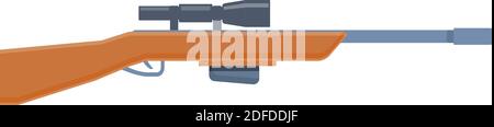 Force sniper weapon icon. Cartoon of force sniper weapon vector icon for web design isolated on white background Stock Vector