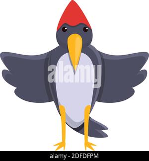 Embrace woodpecker icon. Cartoon of embrace woodpecker vector icon for web design isolated on white background Stock Vector