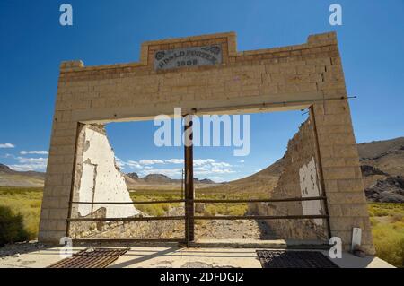 Rhyolite Ghost Town, Nye County, Nevada, USA Stock Photo