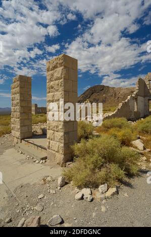 Rhyolite Ghost Town, Nye County, Nevada, USA Stock Photo