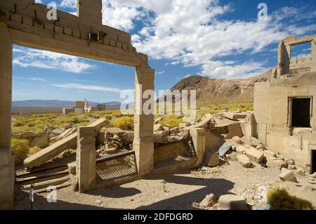 Rhyolite Ghost Town, Nye County, Nevada, USA Stock Photo