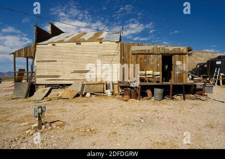 Rhyolite Ghost Town, Nye County, Nevada, USA Stock Photo