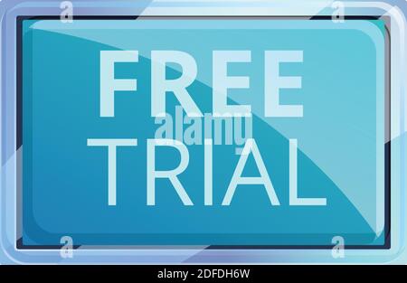 Free trial app icon. Cartoon of free trial app vector icon for web design isolated on white background Stock Vector