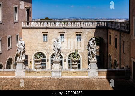 Italy Marche Macerata - Palazzo Bonaccorsi - Civic Museum - external architectures Stock Photo