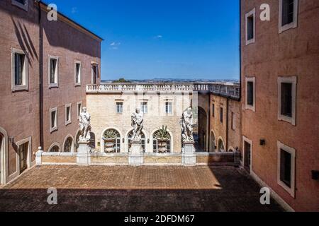 Italy Marche Macerata - Palazzo Bonaccorsi - Civic Museum - external architectures Stock Photo