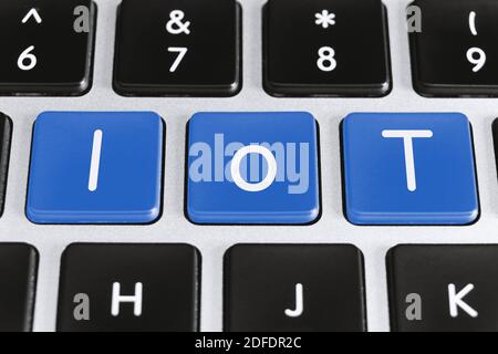 Internet of Things. IoT Word on Computer Keyboard. Stock Photo