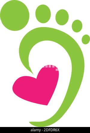 Footsteps logo icon design Stock Vector