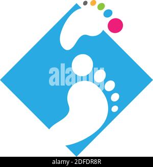 Footsteps logo icon design Stock Vector