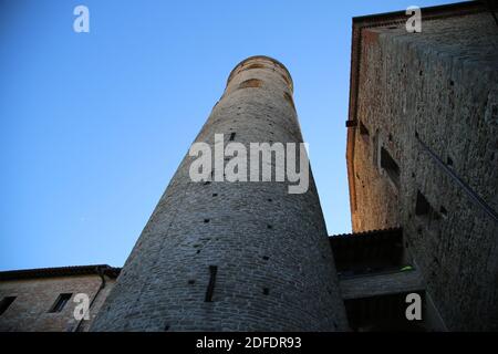 The round bell tower of Citta di Castello, Italy Stock Photo