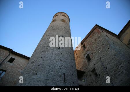 The round bell tower of Citta di Castello, Italy Stock Photo