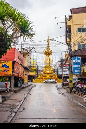 Visit of the clock tower as part of a trip from Chiang Rai Thailand Asia Stock Photo