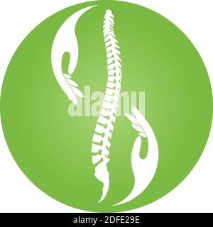 Spine, orthopedics, chiropractor, massage, logo Stock Vector