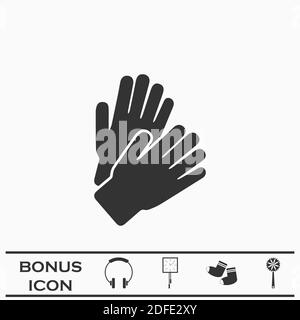 Applause icon flat. Black pictogram on white background. Vector illustration symbol and bonus button Stock Vector