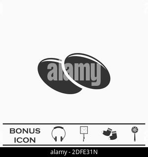 Olives icon flat. Black pictogram on white background. Vector illustration symbol and bonus button Stock Vector