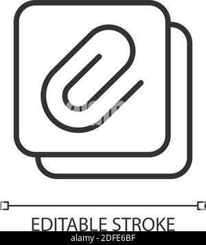Enclosure pixel perfect linear icon Stock Vector
