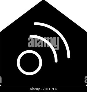 Smart home app black glyph icon Stock Vector