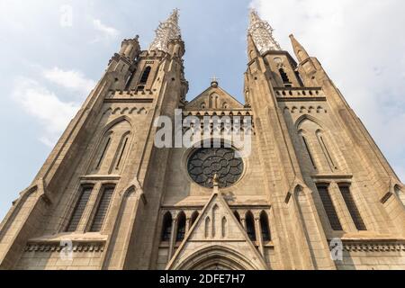 Exterior of the Jakarta Cathedral in Indonesia Stock Photo