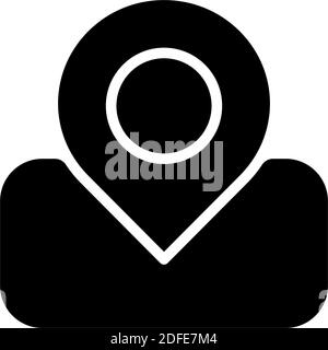 Maps app black glyph icon Stock Vector