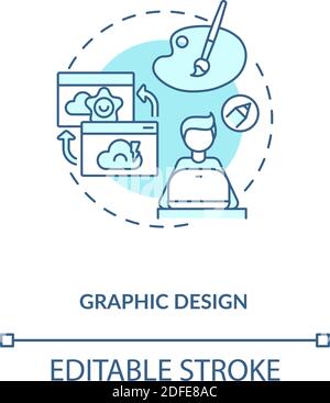 Graphic designer turquoise concept icon Stock Vector Image & Art - Alamy