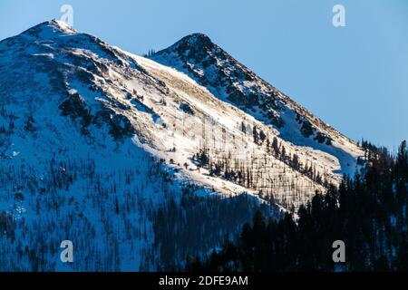 Snow covered Simmons Peak; elevation 12.050'; near Salida; Colorado; USA Stock Photo